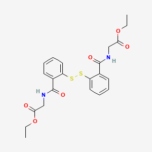 molecular formula C22H24N2O6S2 B12652109 2,2'-Dithiobis(N-(ethoxycarbonyl)methyl)benzamide) CAS No. 98051-90-2