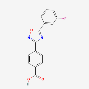 4-[5-(3-Fluorophenyl)-1,2,4-oxadiazol-3-yl]benzoic acid
