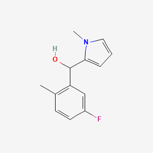 molecular formula C13H14FNO B12652115 3-Fluoro-6-methylphenyl-(1-methyl-2-pyrrolyl)methanol 