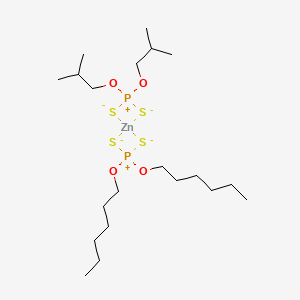 molecular formula C20H44O4P2S4Zn-2 B12652117 Zinc dihexyl diisobutyl bis(dithiophosphate) CAS No. 52005-71-7