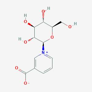 molecular formula C12H15NO7 B1265212 N-(beta-D-glucosyl)nicotinate 