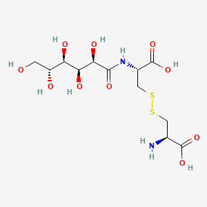 molecular formula C12H22N2O10S2 B12652130 N-D-Gluconoyl-L-cystine CAS No. 94070-99-2