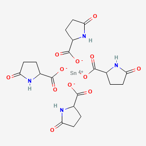 molecular formula C20H24N4O12Sn B12652182 Tetrakis(5-oxo-L-prolinato-N1,O2)tin CAS No. 85959-77-9