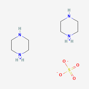 molecular formula C8H22N4O4S B12652226 Dipiperazinium sulphate CAS No. 71607-28-8