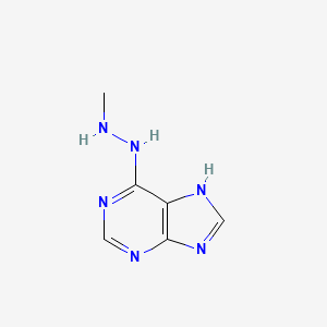 molecular formula C6H8N6 B12652227 1-methyl-2-(7H-purin-6-yl)hydrazine CAS No. 6288-87-5