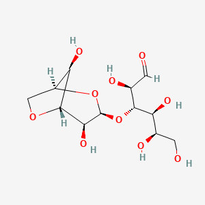 (2R,3S,4S,5R)-3-[[(1S,3S,4S,5R,8R)-4,8-dihydroxy-2,6-dioxabicyclo[3.2.1]octan-3-yl]oxy]-2,4,5,6-tetrahydroxyhexanal