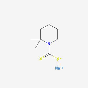 molecular formula C8H14NNaS2 B12652244 Sodium dimethylpiperidine-1-dithiocarboxylate CAS No. 93981-33-0