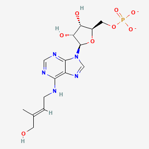 molecular formula C15H20N5O8P-2 B1265225 9-Ribosyl-trans-zeatin 5'-phosphate(2-) 
