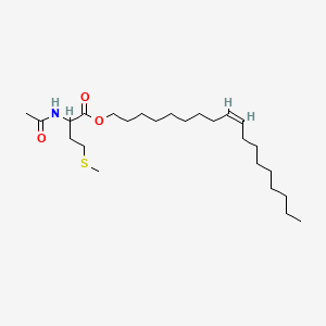 molecular formula C25H47NO3S B12652272 Z-9-Octadecenyl N-acetyl-DL-methionate CAS No. 71463-45-1