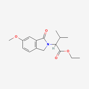 molecular formula C16H21NO4 B12652282 Ethyl 2-(6-methoxy-1-oxoisoindolin-2-yl)-3-methylbutanoate 