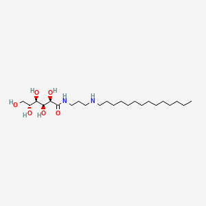 molecular formula C23H48N2O6 B12652289 N-(3-(Tetradecylamino)propyl)-D-gluconamide CAS No. 86702-61-6