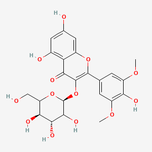 5,7-dihydroxy-2-(4-hydroxy-3,5-dimethoxyphenyl)-3-[(2S,4R,5R)-3,4,5-trihydroxy-6-(hydroxymethyl)oxan-2-yl]oxychromen-4-one