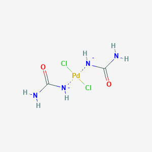 molecular formula C2H6Cl2N4O2Pd-2 B12652325 Dichlorobis(urea-N)palladium CAS No. 37500-03-1