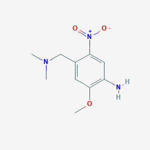 molecular formula C10H15N3O3 B12652335 4-[(Dimethylamino)methyl]-2-methoxy-5-nitroaniline 
