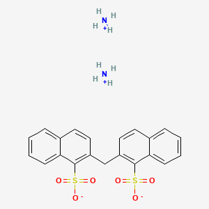molecular formula C21H16O6S2.2H3N<br>C21H22N2O6S2 B12652351 Diammonium methylenebisnaphthalenesulphonate CAS No. 61009-11-8