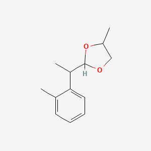 molecular formula C13H18O2 B12652369 4-Methyl-2-(1-(o-tolyl)ethyl)-1,3-dioxolane CAS No. 84878-54-6