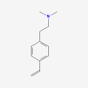 molecular formula C12H17N B12652389 N,N-Dimethyl-p-vinylphenethylamine CAS No. 73431-52-4