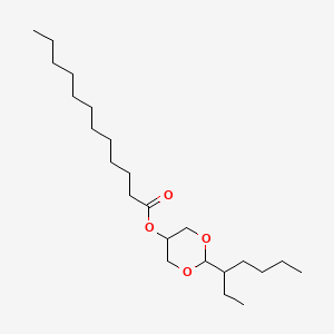 molecular formula C23H44O4 B12652399 2-(1-Ethylpentyl)-1,3-dioxan-5-yl laurate CAS No. 97552-68-6