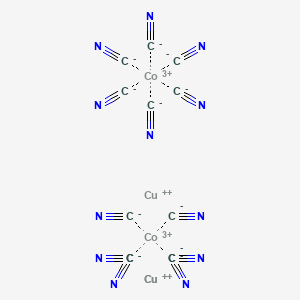 molecular formula C12Co2Cu3N12 B12652414 Tricopper bis(hexa(cyano-C)cobaltate(3-)) CAS No. 14518-26-4