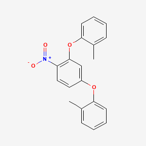 molecular formula C20H17NO4 B12652432 2,4-Bis(2-methylphenoxy)-1-nitrobenzene CAS No. 93980-94-0