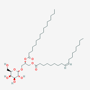 molecular formula C43H80O10 B1265245 1-oleoyl-2-palmitoyl-3-alpha-D-galactosyl-sn-glycerol 