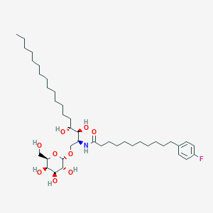 molecular formula C41H72FNO9 B1265247 1-O-(alpha-D-galactopyranosyl)-N-[11-(4-fluorophenyl)undecanoyl]phytosphingosine 