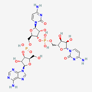 molecular formula C28H37N11O18P2 B12652485 Cytidylyl(5'.3')cytidylyl(5'.3')adenosine CAS No. 3128-37-8