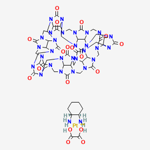 molecular formula C50H58N30O18Pt+2 B1265251 Cucurbit[7]uril--oxaliplatin complex (1:1) 