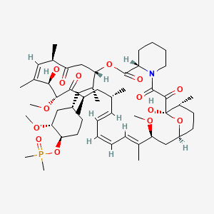 molecular formula C53H84NO14P B1265253 (1R,9S,12S,15R,16E,18R,19R,21R,23S,24Z,26E,28E,30S,32S,35R)-12-[(2R)-1-[(1S,3R,4R)-4-dimethylphosphoryloxy-3-methoxycyclohexyl]propan-2-yl]-1,18-dihydroxy-19,30-dimethoxy-15,17,21,23,29,35-hexamethyl-11,36-dioxa-4-azatricyclo[30.3.1.04,9]hexatriaconta-16,24,26,28-tetraene-2,3,10,14,20-pentone 