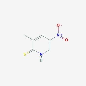 molecular formula C6H6N2O2S B12652537 3-methyl-5-nitro-1H-pyridine-2-thione CAS No. 6960-21-0