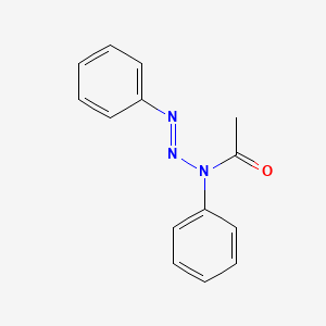 molecular formula C14H13N3O B12652606 Acetanilide, N-(phenylazo)- CAS No. 5702-80-7