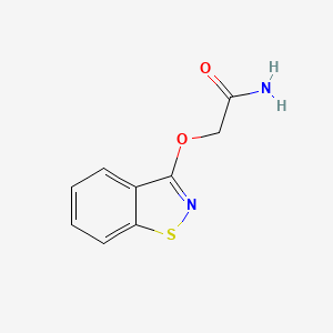 molecular formula C9H8N2O2S B12652628 2-(1,2-Benzisothiazol-3-yloxy)acetamide CAS No. 94087-28-2