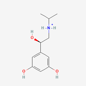 molecular formula C11H18NO3+ B1265264 (R)-orciprenaline(1+) 