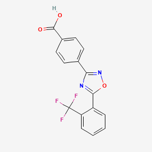 4-[5-[2-(Trifluoromethyl)phenyl]-1,2,4-oxadiazol-3-yl]benzoic acid