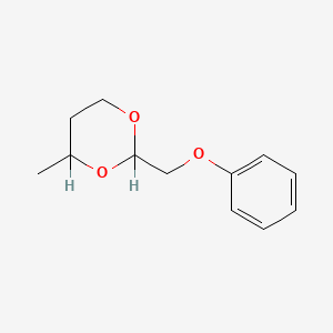 molecular formula C12H16O3 B12652756 4-Methyl-2-(phenoxymethyl)-1,3-dioxane CAS No. 94202-13-8