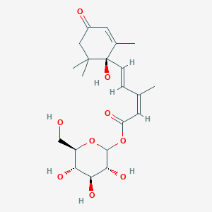 molecular formula C21H30O9 B1265282 (+)-abscisic acid D-glucopyranosyl ester 
