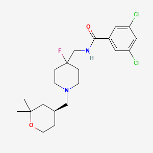 molecular formula C21H29Cl2FN2O2 B1265283 (R)-TTA-P2 CAS No. 1072018-68-8