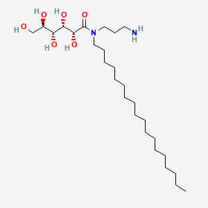 molecular formula C27H56N2O6 B12652830 N-(3-Aminopropyl)-N-octadecyl-D-gluconamide CAS No. 93840-51-8
