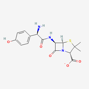 molecular formula C16H18N3O5S- B1265286 Amoxicillin(1-) 