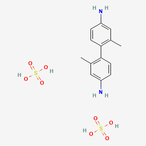molecular formula C14H20N2O8S2 B12652863 4,4'-Bi-m-toluidine dihydrogen bis(sulphate) CAS No. 74753-17-6