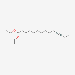 molecular formula C18H34O2 B12652876 3-Tetradecyne, 14,14-diethoxy- CAS No. 71598-29-3