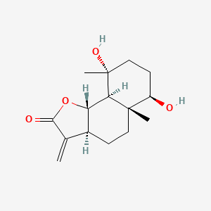 molecular formula C15H22O4 B1265289 1beta-hydroxy arbusculin A 