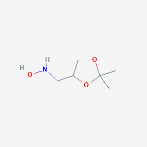 molecular formula C6H13NO3 B126529 1-(2,2-Dimethyl-1,3-dioxolan-4-yl)-N-hydroxymethanamine CAS No. 145215-31-2