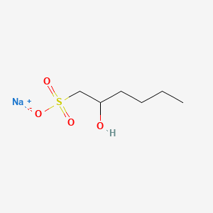 molecular formula C6H13NaO4S B12652935 Sodium 2-hydroxyhexane-1-sulphonate CAS No. 92350-26-0