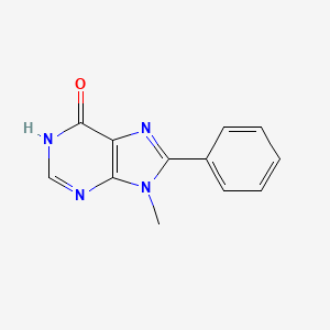 molecular formula C12H10N4O B12652974 9-methyl-8-phenyl-3H-purin-6-one CAS No. 32533-55-4