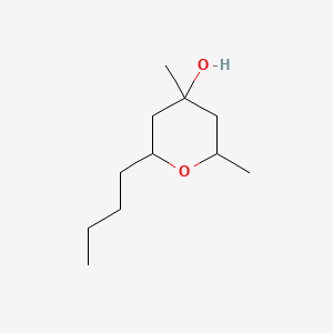 molecular formula C11H22O2 B12653003 2-Butyltetrahydro-4,6-dimethyl-2H-pyran-4-ol CAS No. 84473-82-5