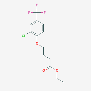 molecular formula C13H14ClF3O3 B12653019 Ethyl 4-[2-chloro-4-(trifluoromethyl)-phenoxy]butanoate 