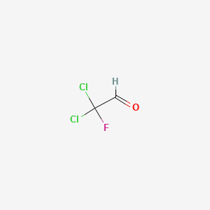 molecular formula C2HCl2FO B12653023 Dichlorofluoroacetaldehyde CAS No. 63034-44-6