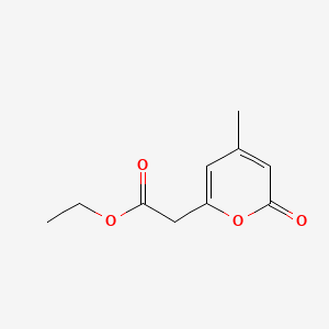 molecular formula C10H12O4 B12653088 Ethyl 4-methyl-2-oxo-2H-pyran-6-acetate CAS No. 70007-83-9