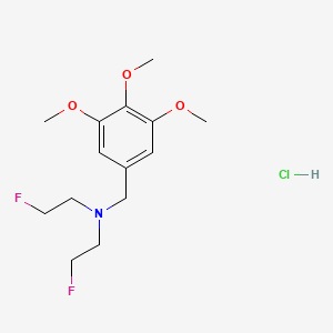 molecular formula C14H22ClF2NO3 B12653099 2-fluoro-N-(2-fluoroethyl)-N-[(3,4,5-trimethoxyphenyl)methyl]ethanamine;hydrochloride CAS No. 2923-84-4